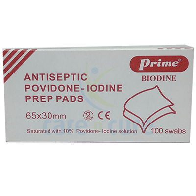 Prime Povidon Iodine Pre Swab 100's