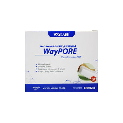 Waycare Waypore Adh Non Wov Dress Pads 6 X7Cm 100'S
