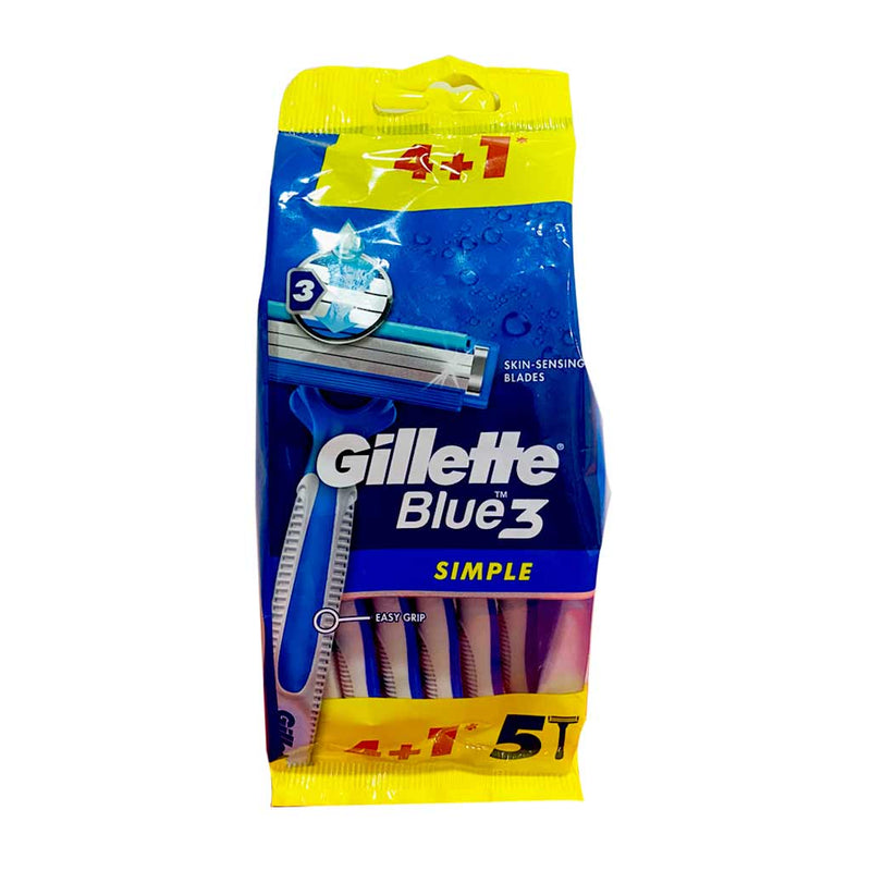 Gillette Fp Blue3 Simple 4+1 Bag 1X6