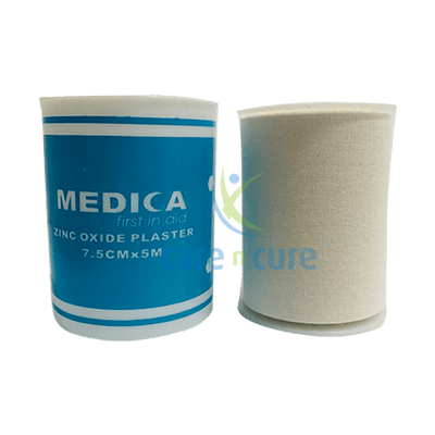Medica Zinc Oxide Plaster 7.5 cm X 5 M With Cover