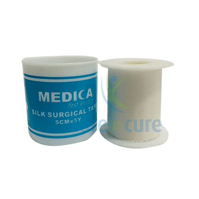 Medica Silk Surgical Tape 5cm X 5Y With Cover