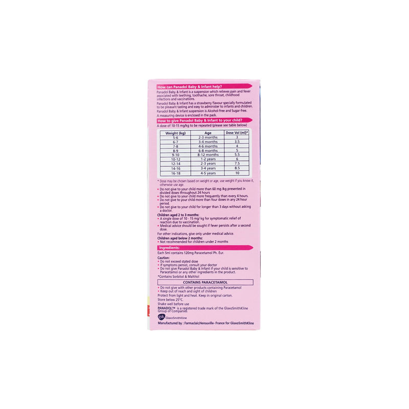 Panadol Baby Infant 120Mg/5ml Susp: 100 ml [48]