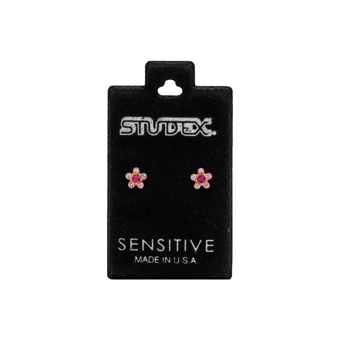 Studex S6023Stx Cz Gp Daisy Light Rose And Fu