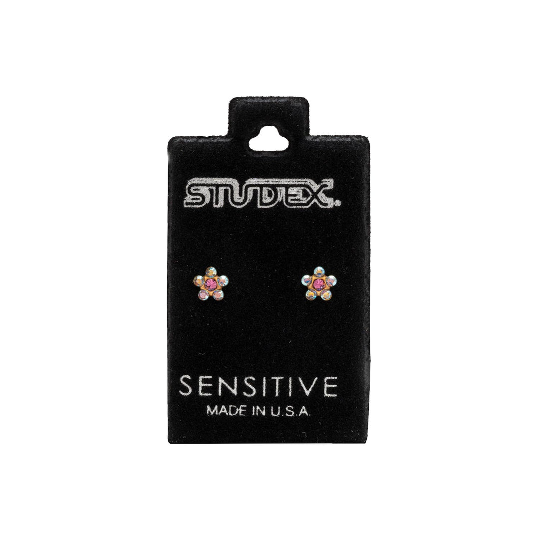 Studex S6510Stx Cz Gp Daisy Ab Crystal And O