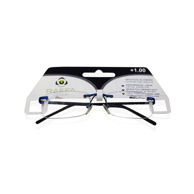 Raffa Reading Glass-Blue Frame-Blue Tips (Ra-Satona 1.00)