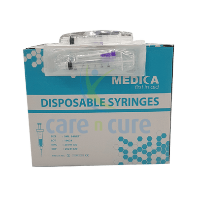 Medica Syringe W/Needle 5ml 23G 100S