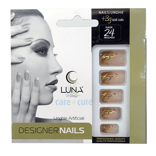 Luna French Nails Henna Design Lu066