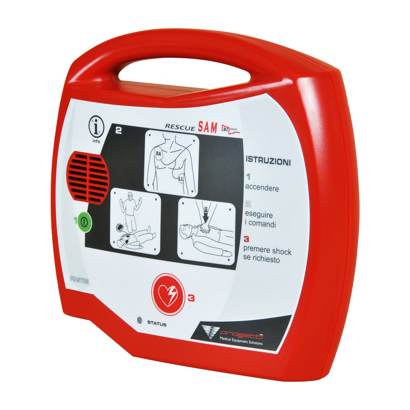 Defibrillator Aed Rescue Sam With Battery & Pads Set