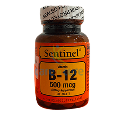 Sentinel Vitamin B-12 500Mcg (100 Tablets)