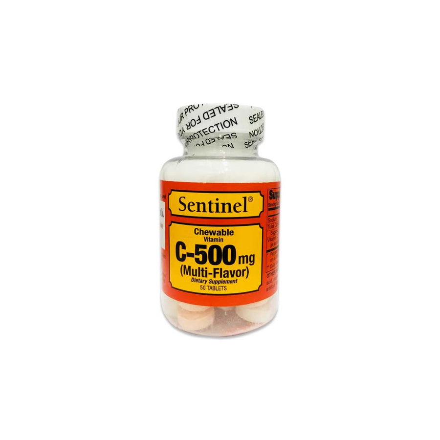 Sentinel Vit C 500 (Multi-Flav) Chewable Tablets 50's