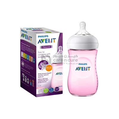 Philips Avent Natural 2.0 Botl- 260ml Pink-Scf034/17