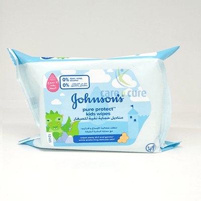 Johnson & Johnson Pure Protect Kids Wipes 25's