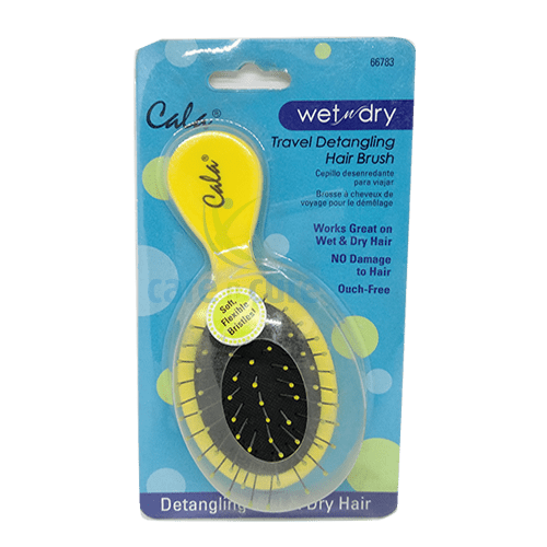 Cala Wet&Dry Trv Detangling Hair Brush Yellow 66783