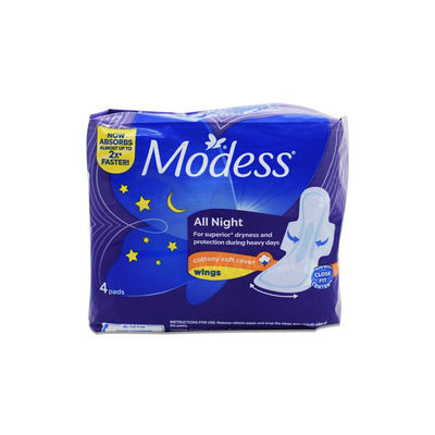 Modess All Night Cot Soft(W/Wing)-1X4