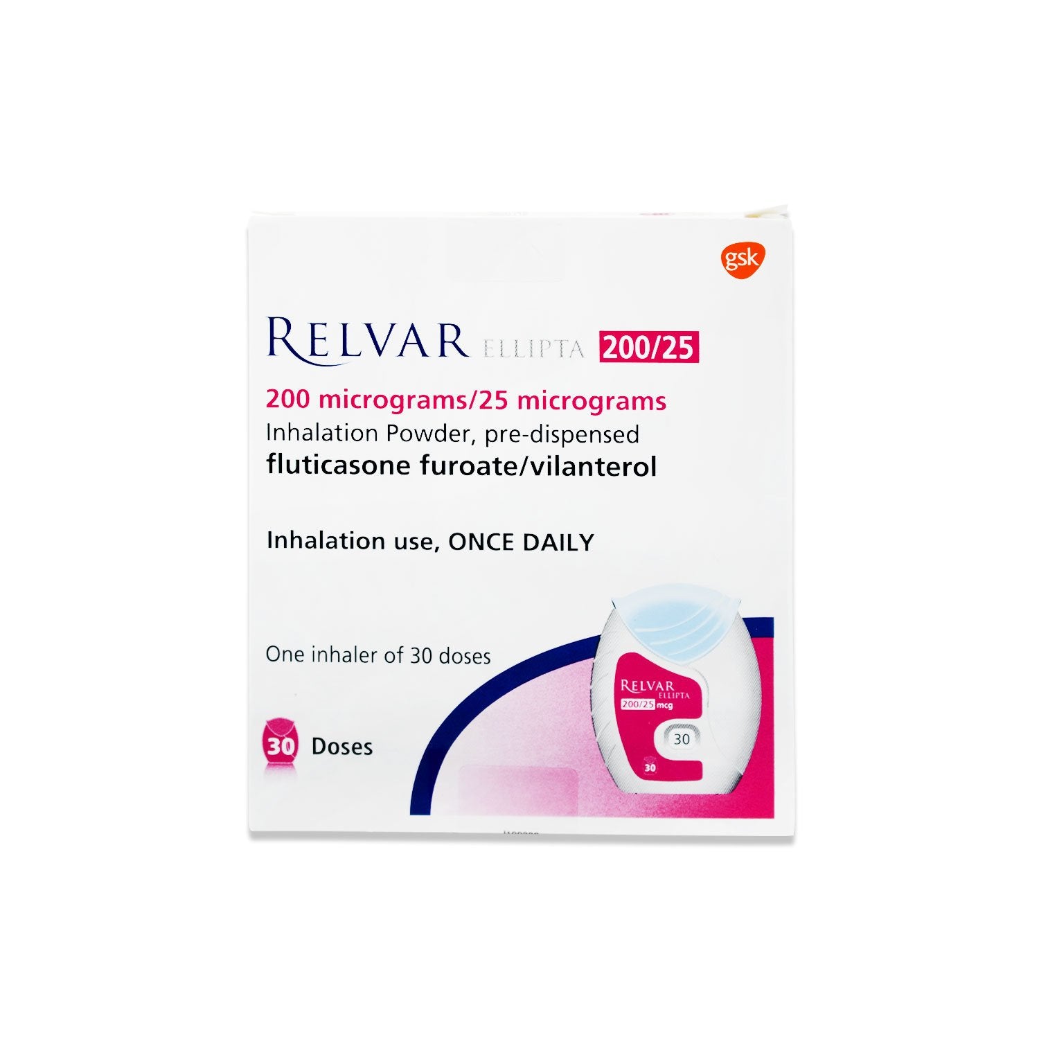 Buy Relvar Ellipta 200/25Mcg 1X30 Dose Vial online in Qatar- View Usage ...
