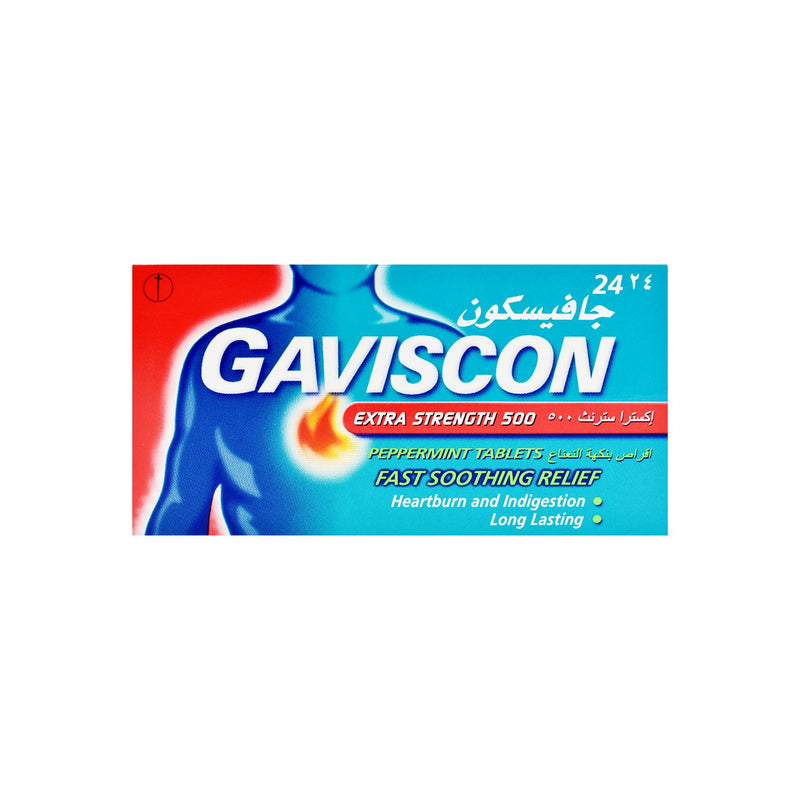 Gaviscon 500mg Extra Tablets 24S