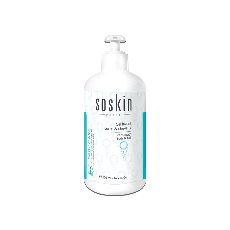 Soskin Cleansing Gel Baby Body & Hair Gel 500ml