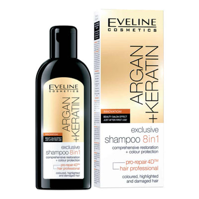 Eveline Argan+Keratin 8 In 1 Exclusive Shampoo 150ml