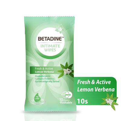 Betadine Intimate Wipes Lemon Verbena 10S