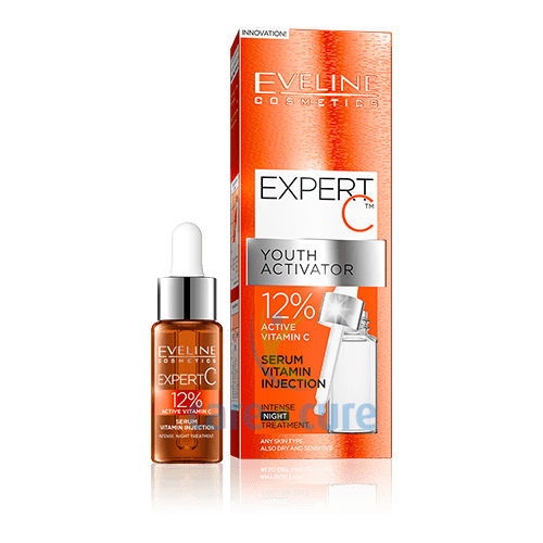 Eveline Expert C Youth Activator Serum Vitamin Injection Night 18ml