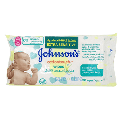 Johnson & Johnson Baby Cotton Touch Wipes 20's