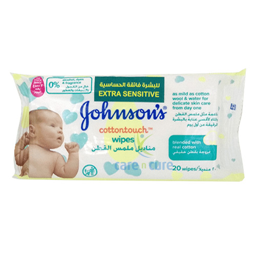 Johnson & Johnson Baby Cotton Touch Wipes 20&
