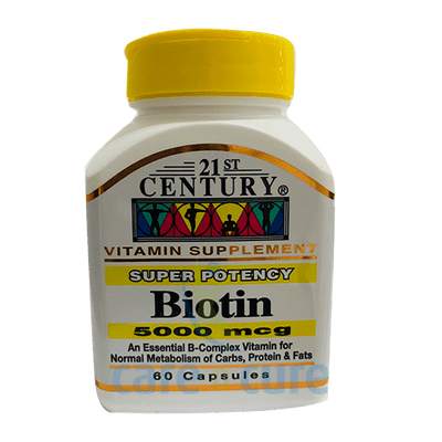 21St Century Biotin Tablets, 5,000 Mcg, 60 S