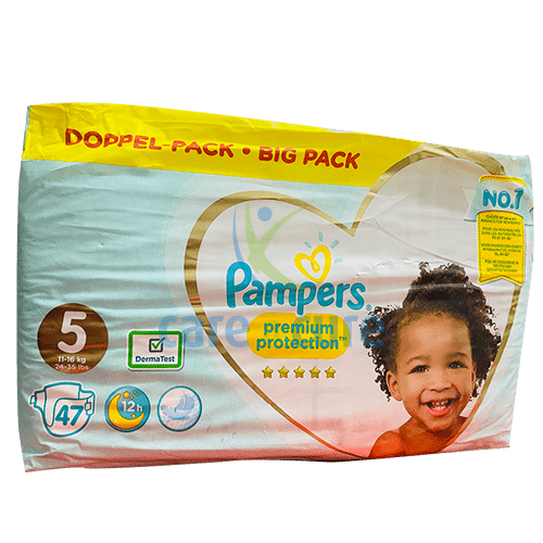 Pampers nappies premium protection online size 5