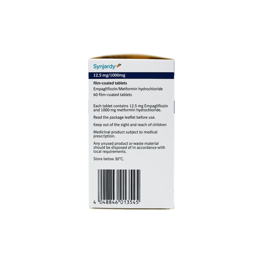 Synjardy 12.5mg / 1000mg Fc Tablet 60'S