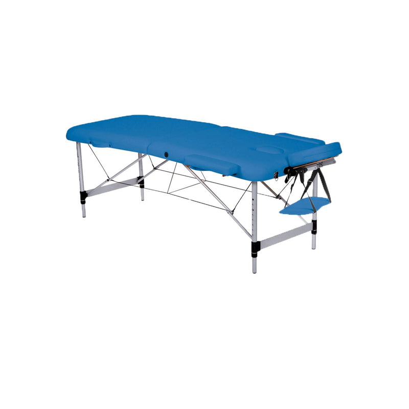 2-Section Aluminium Massage Table- Blue - 44021