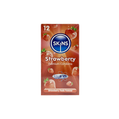 Skins Strawberry Flavour Condoms 12's