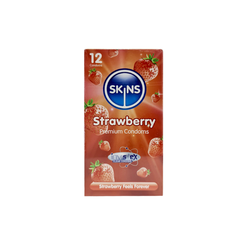 Skins Strawberry Flavour Condoms 12&