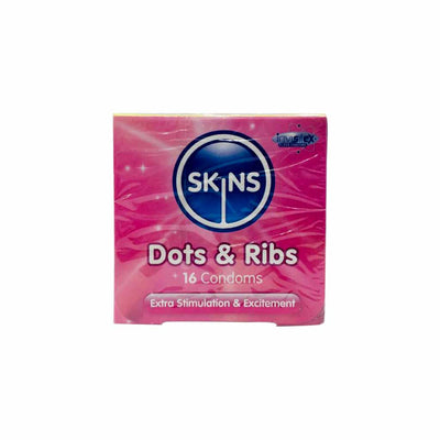 Skins Cube Dots & Ribs Condoms 16's