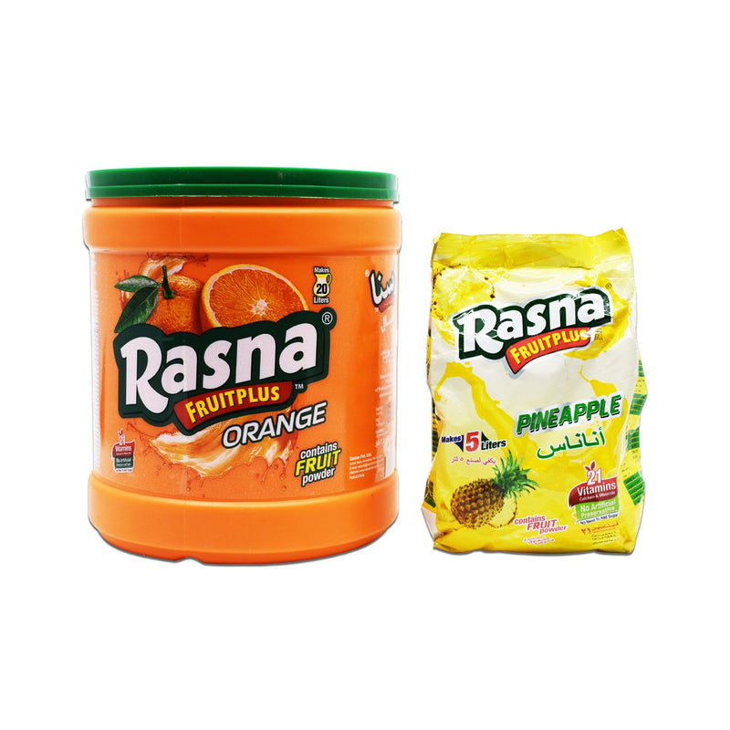 Rasna Powder Orange 2.5Kg (Jar) + 400gm Pinapple Offer
