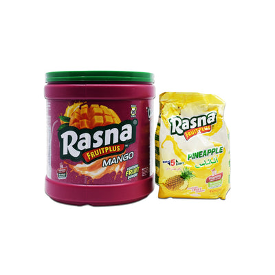 Rasna Powder Mango 2.5Kg (Jar) + 400gm Pinapple Offer