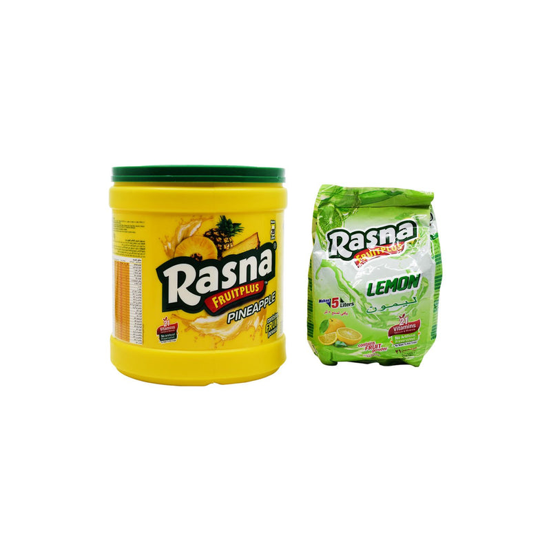 Rasna Powder Pinapple 2.5Kg (Jar) + 400gm Lemon Offer 