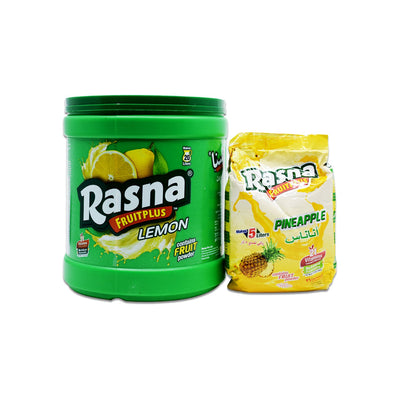Rasna Powder Lemon 2.5Kg (Jar) + 400gm Pinapple Offer