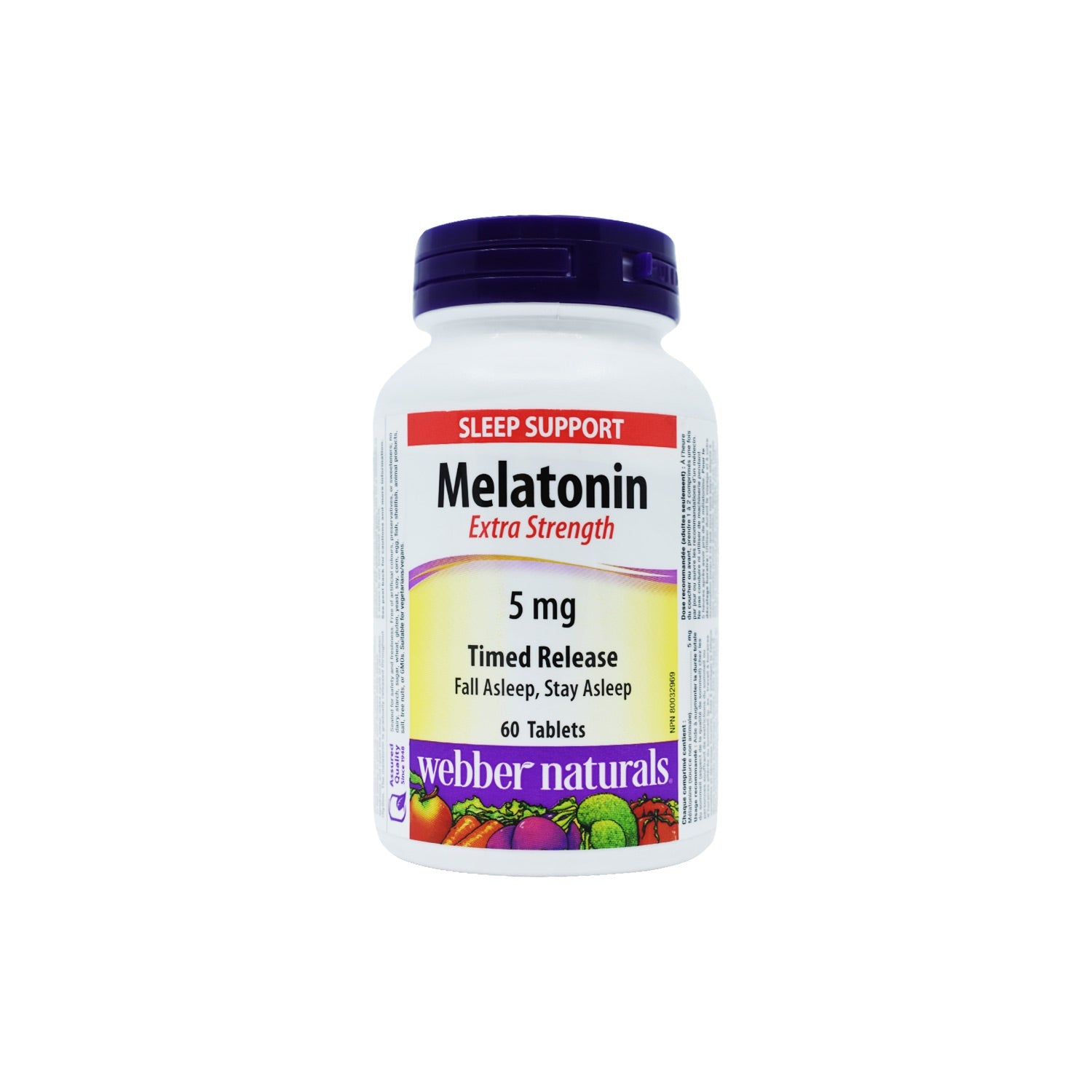 Webber Naturals Melatonin 5 mg Timed Release Tablet 60 Pieces
