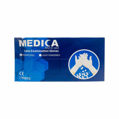 Medica Latex Gloves Pf (M) 100's