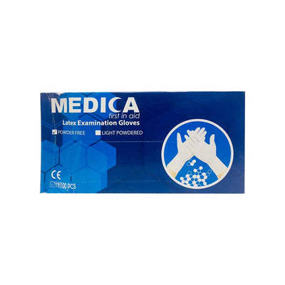 Medica Latex Gloves Pf (L) 100's