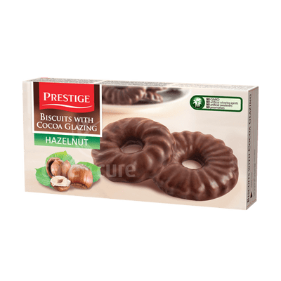 Prestige Biscuits With Cocoa Glazing Hazelnut 160 gm 