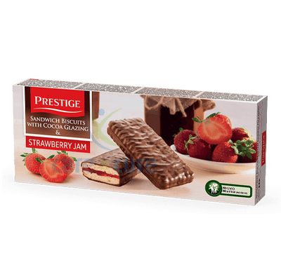 Prestige Sandwich Biscuits With Strawberry Jam 200 gm 