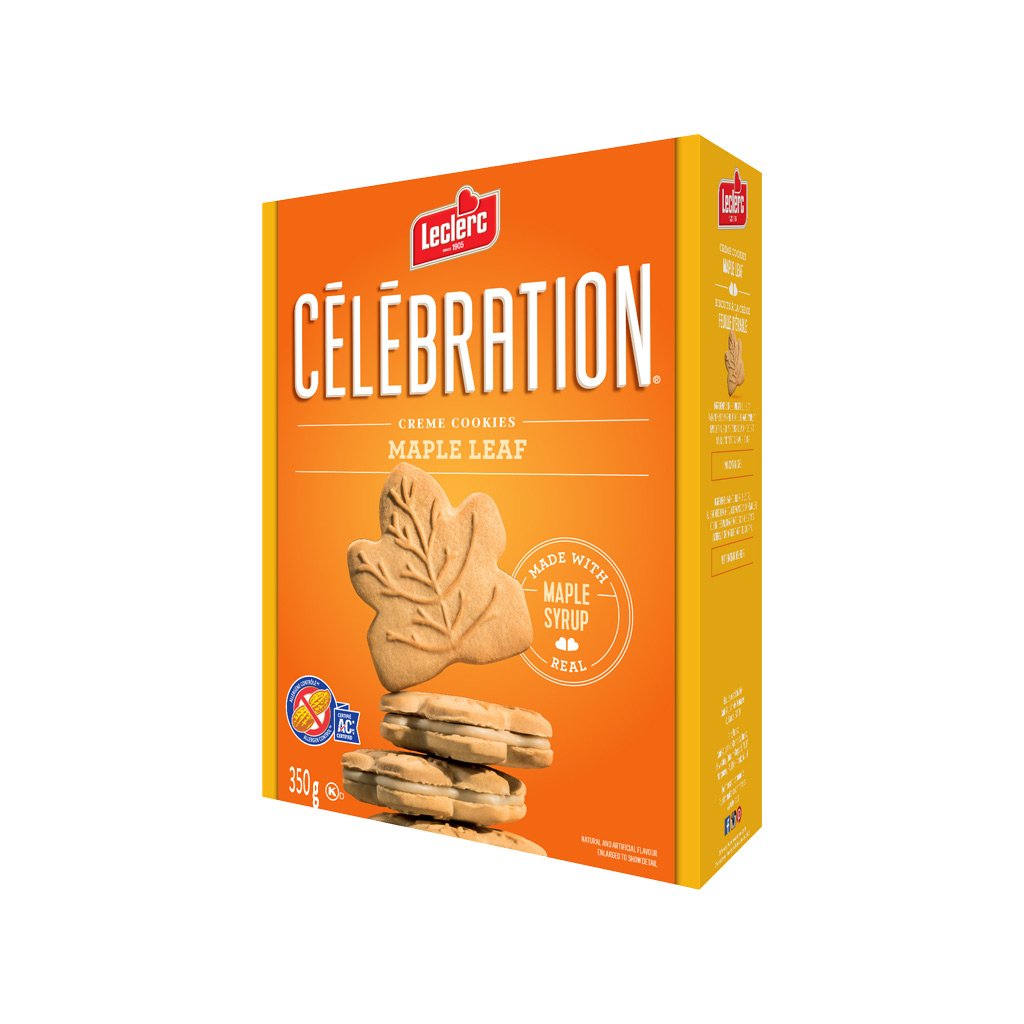 Leclerc Celebration Maple Leaf Creme Cookies 350gm