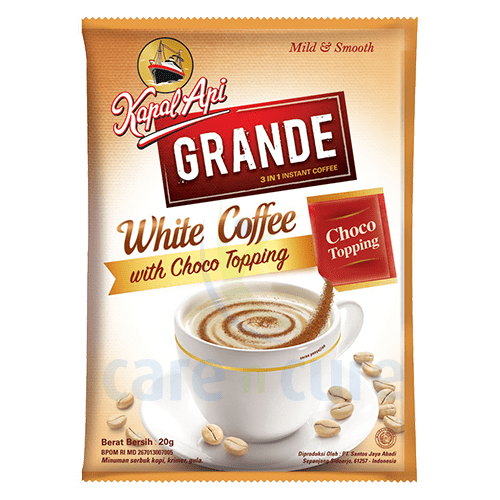 Kapal Api Instant Coffee Grand White 3 In 1 Bag  20gm (20&