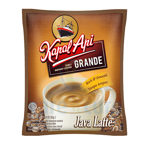 Kapal Api Instant Coffee Java Latte 3 In 1 20gm (20's)
