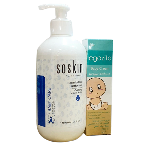 So Skin Cleansing Baby Care 500ml + Qv Egozine Baby Cream Offer