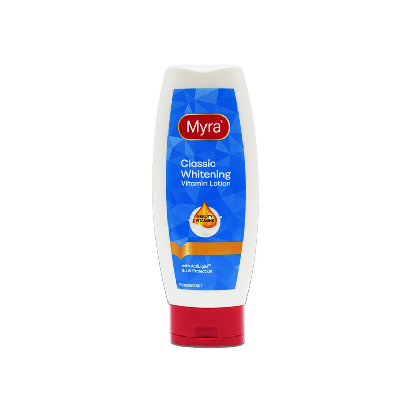 Myra Classic Whitening Vitamin Lotion 200ml Bot Eng