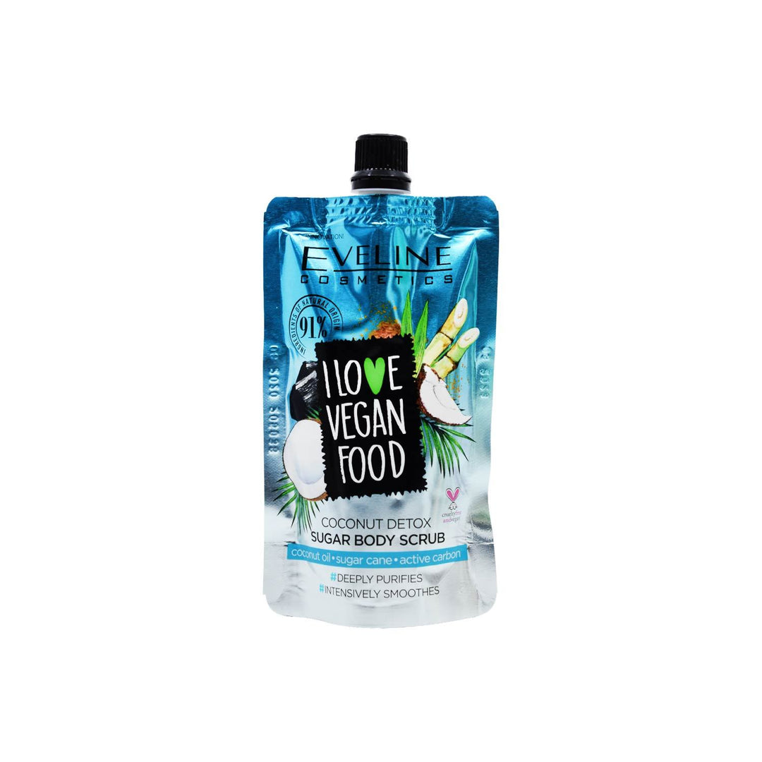 Eveline I Love Vegan Food Coconut Oil Sugar Body Scrub 75ml