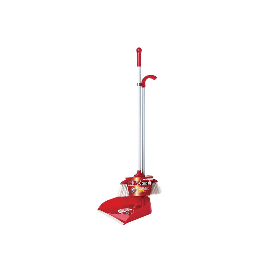 Liao Dustpan  &Broom Set Red C130002