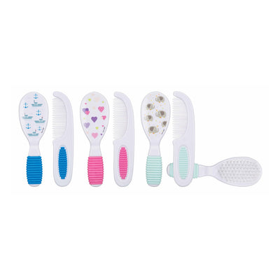 Nuby De Luxe Comb And Brush Soft Grip